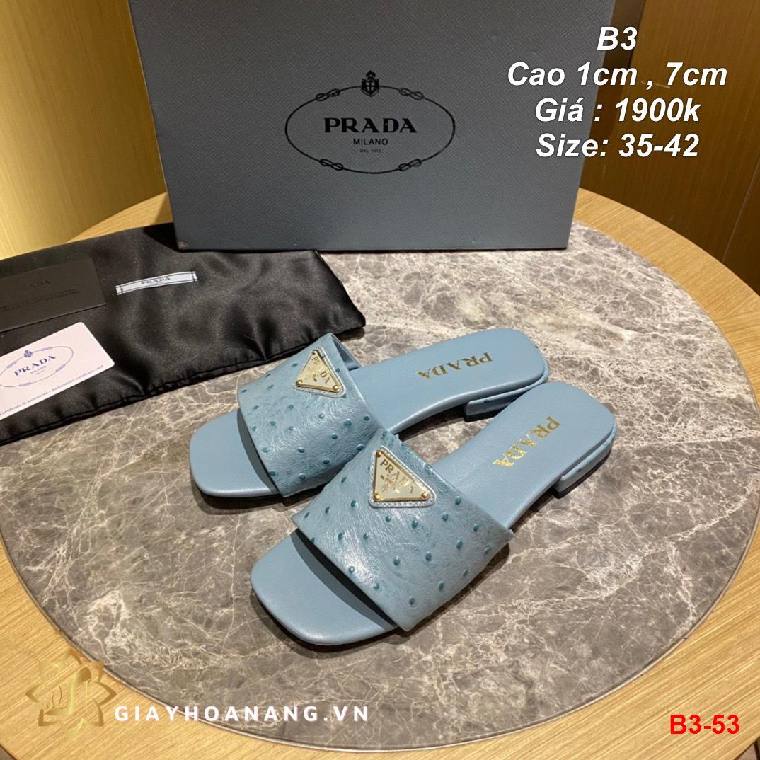 B3-53 Prada dép cao 1cm , 7cm siêu cấp