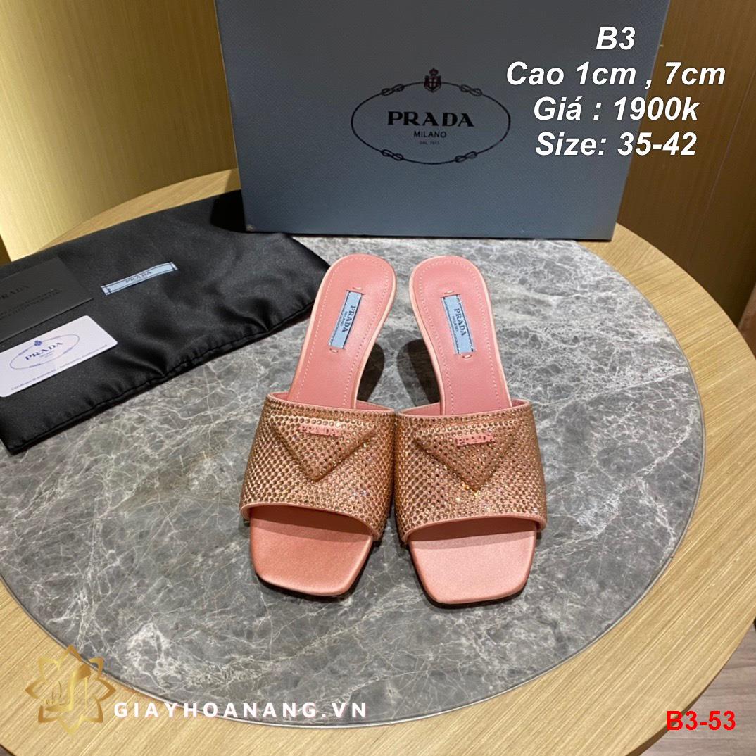 B3-53 Prada dép cao 1cm , 7cm siêu cấp