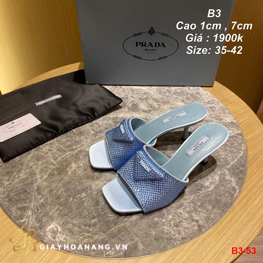 B3-53 Prada dép cao 1cm , 7cm siêu cấp