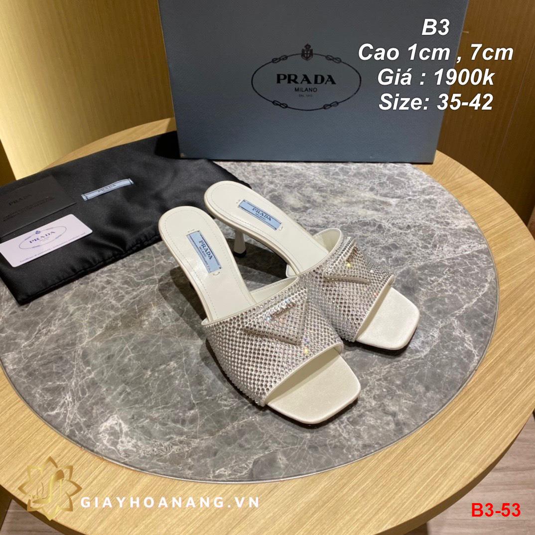 B3-53 Prada dép cao 1cm , 7cm siêu cấp