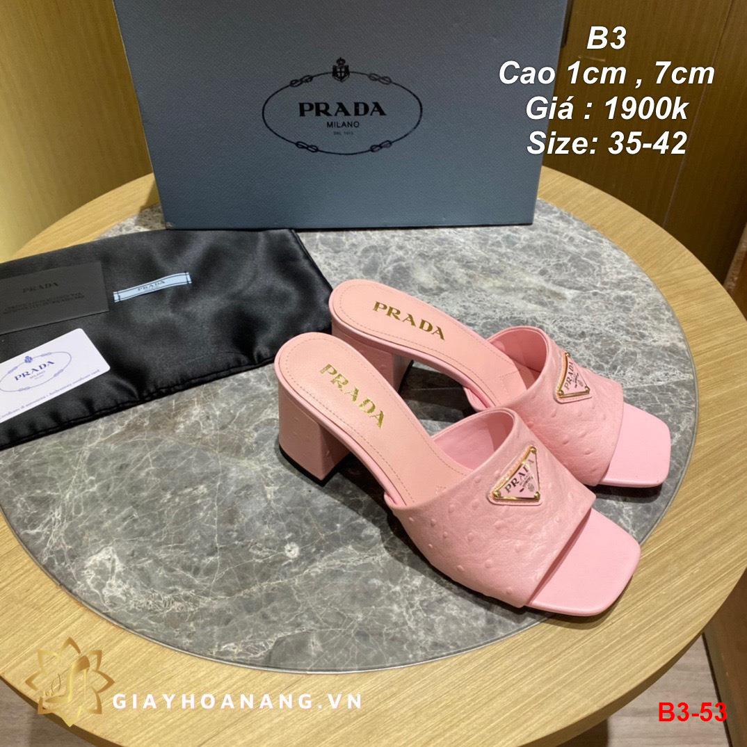 B3-53 Prada dép cao 1cm , 7cm siêu cấp