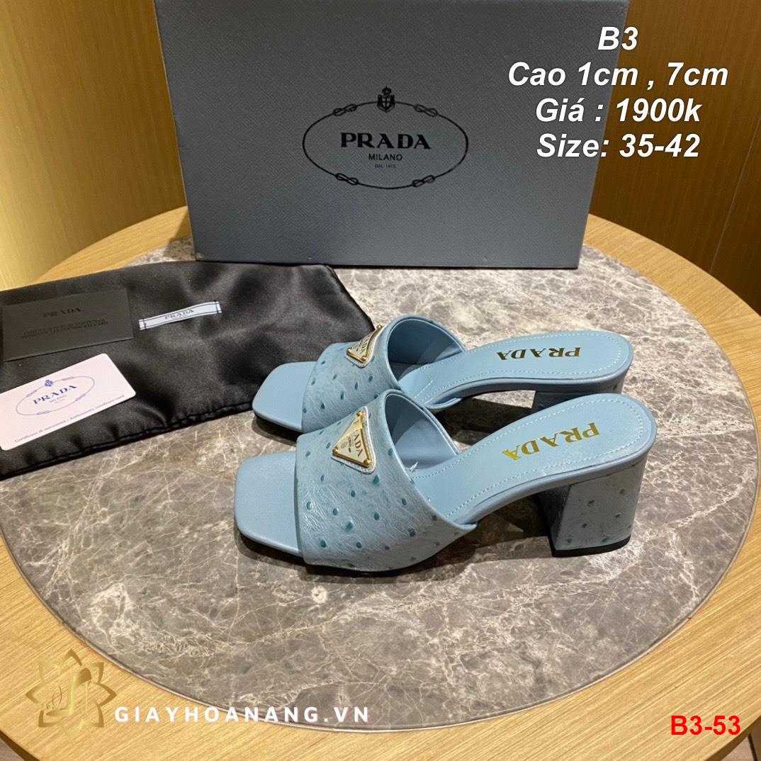 B3-53 Prada dép cao 1cm , 7cm siêu cấp