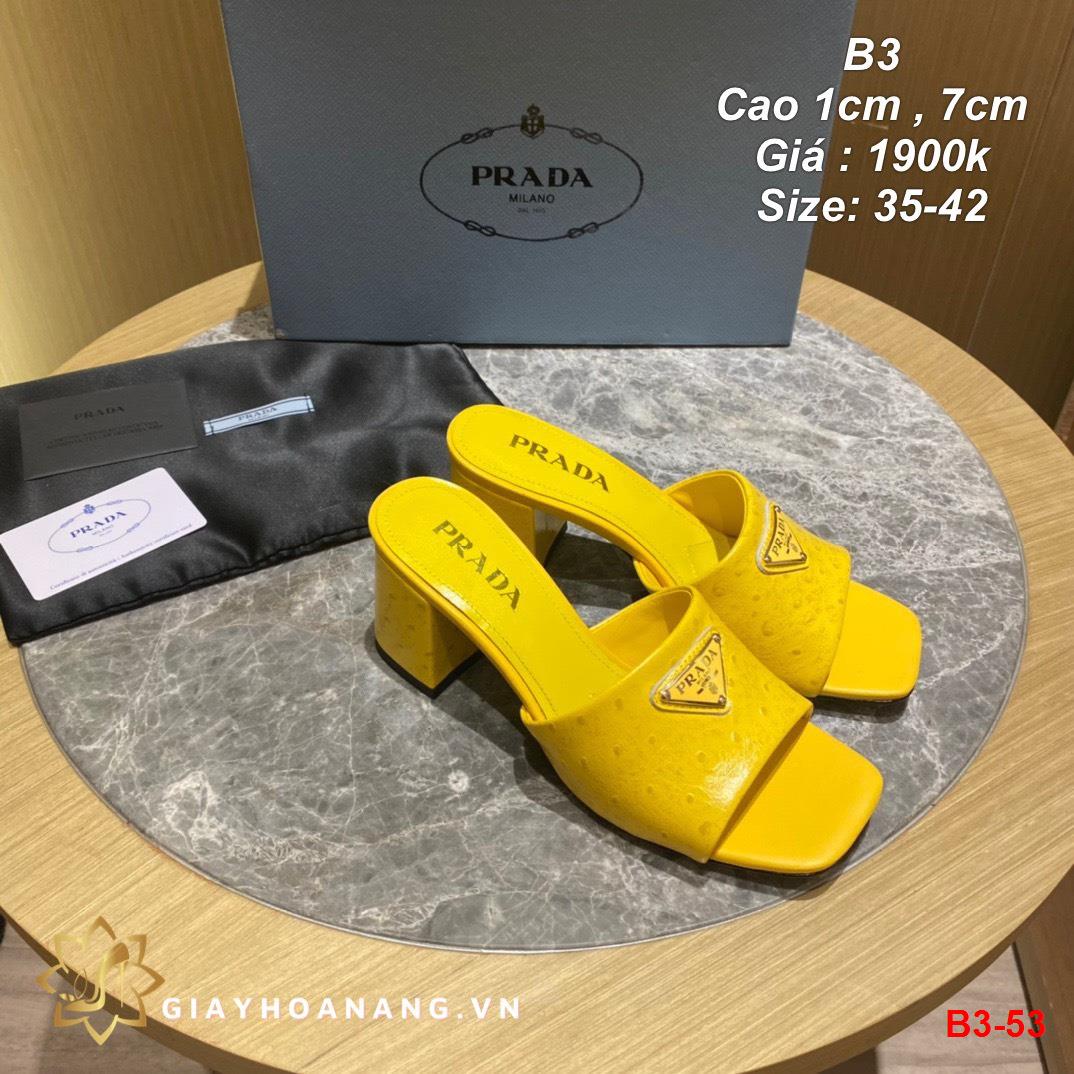 B3-53 Prada dép cao 1cm , 7cm siêu cấp