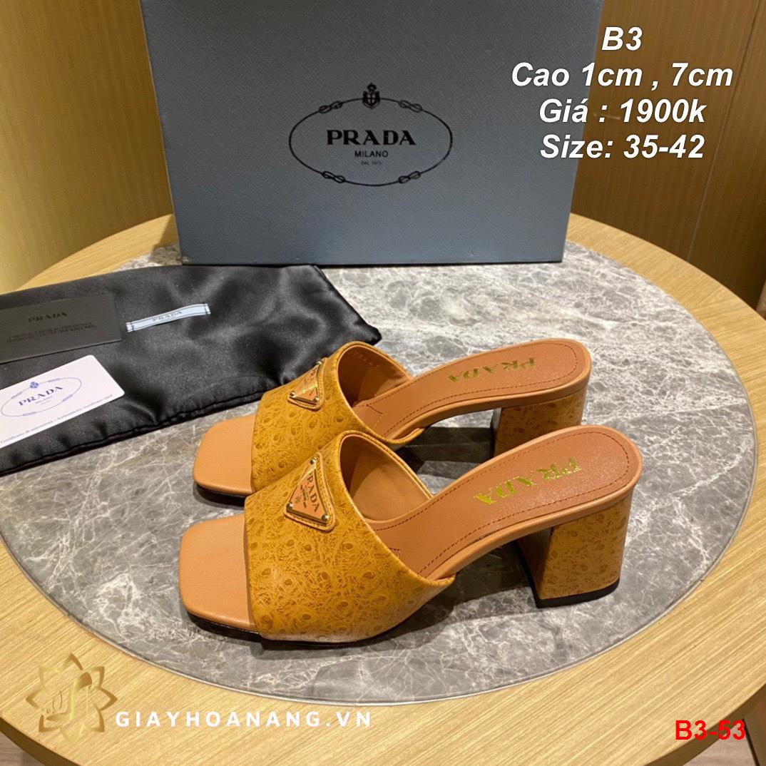 B3-53 Prada dép cao 1cm , 7cm siêu cấp