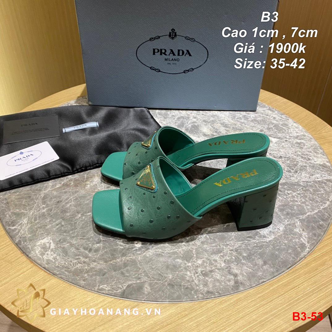 B3-53 Prada dép cao 1cm , 7cm siêu cấp