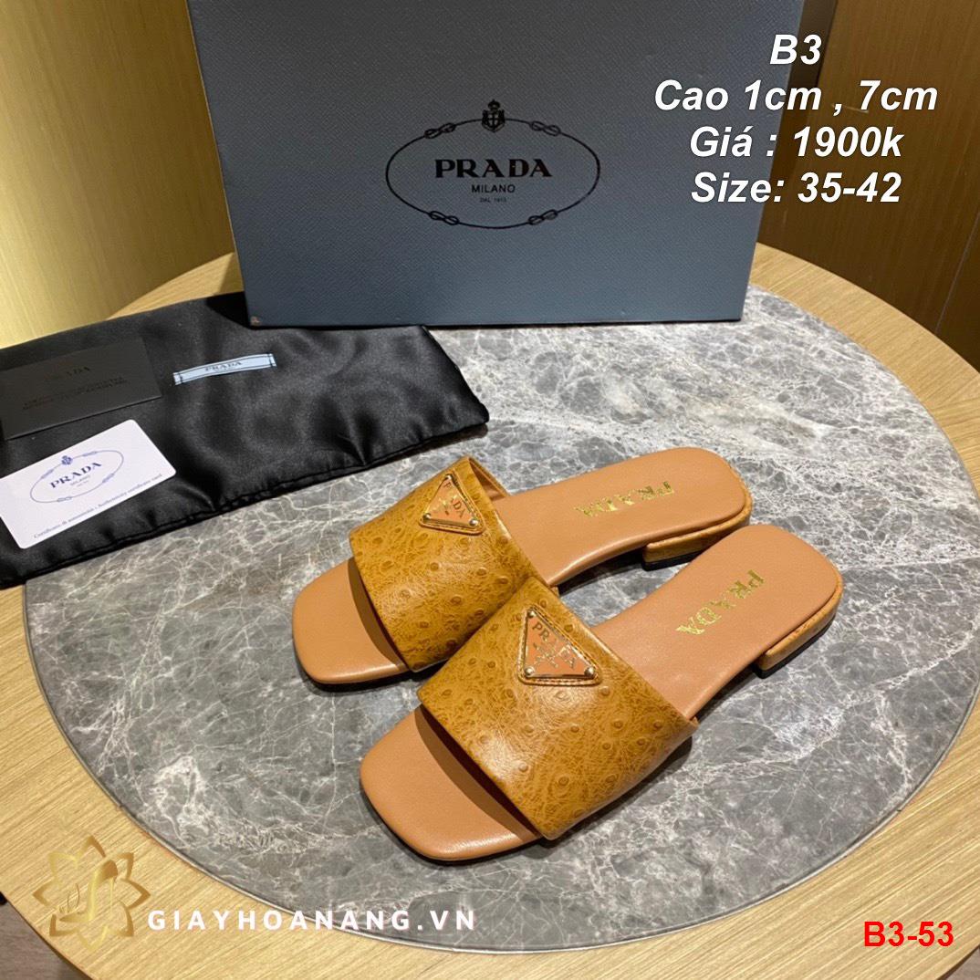 B3-53 Prada dép cao 1cm , 7cm siêu cấp