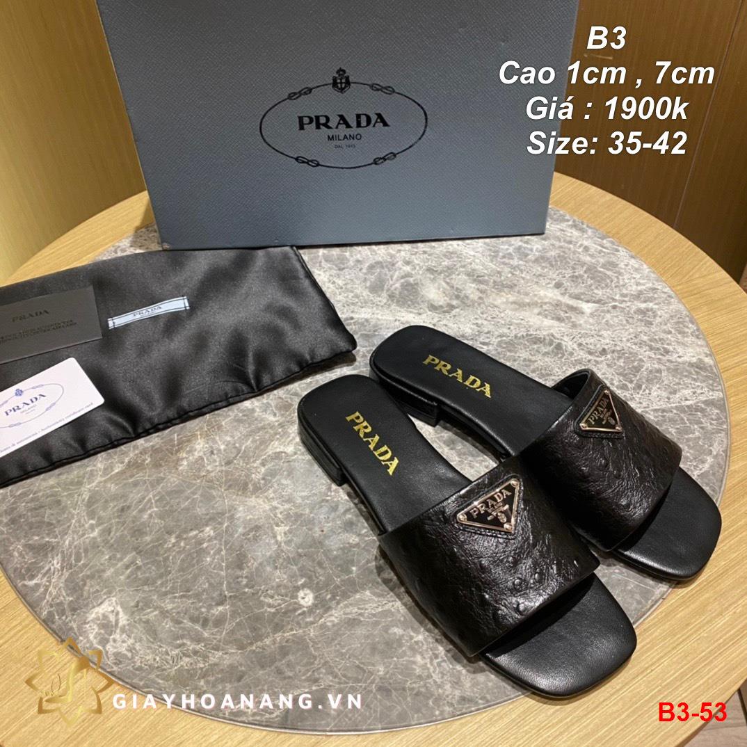 B3-53 Prada dép cao 1cm , 7cm siêu cấp