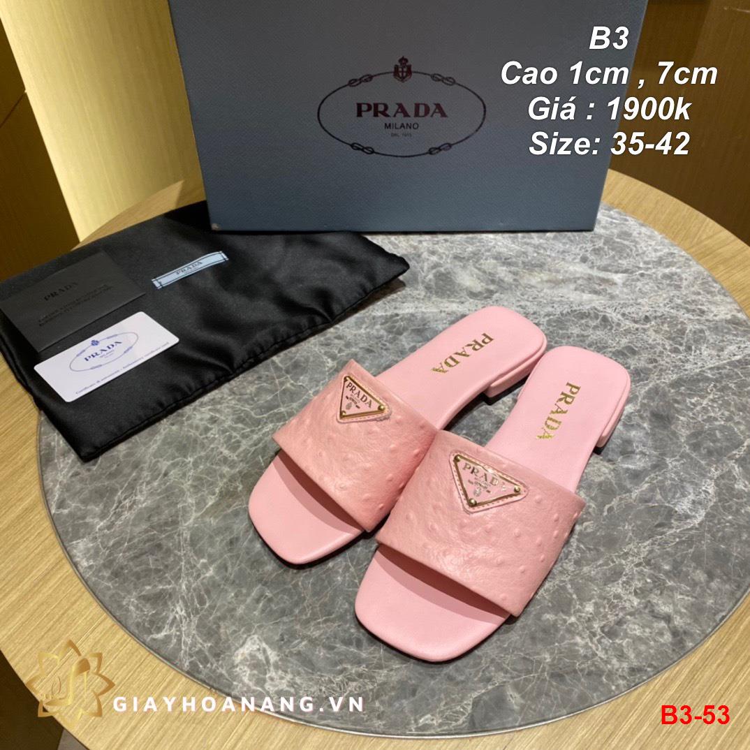 B3-53 Prada dép cao 1cm , 7cm siêu cấp