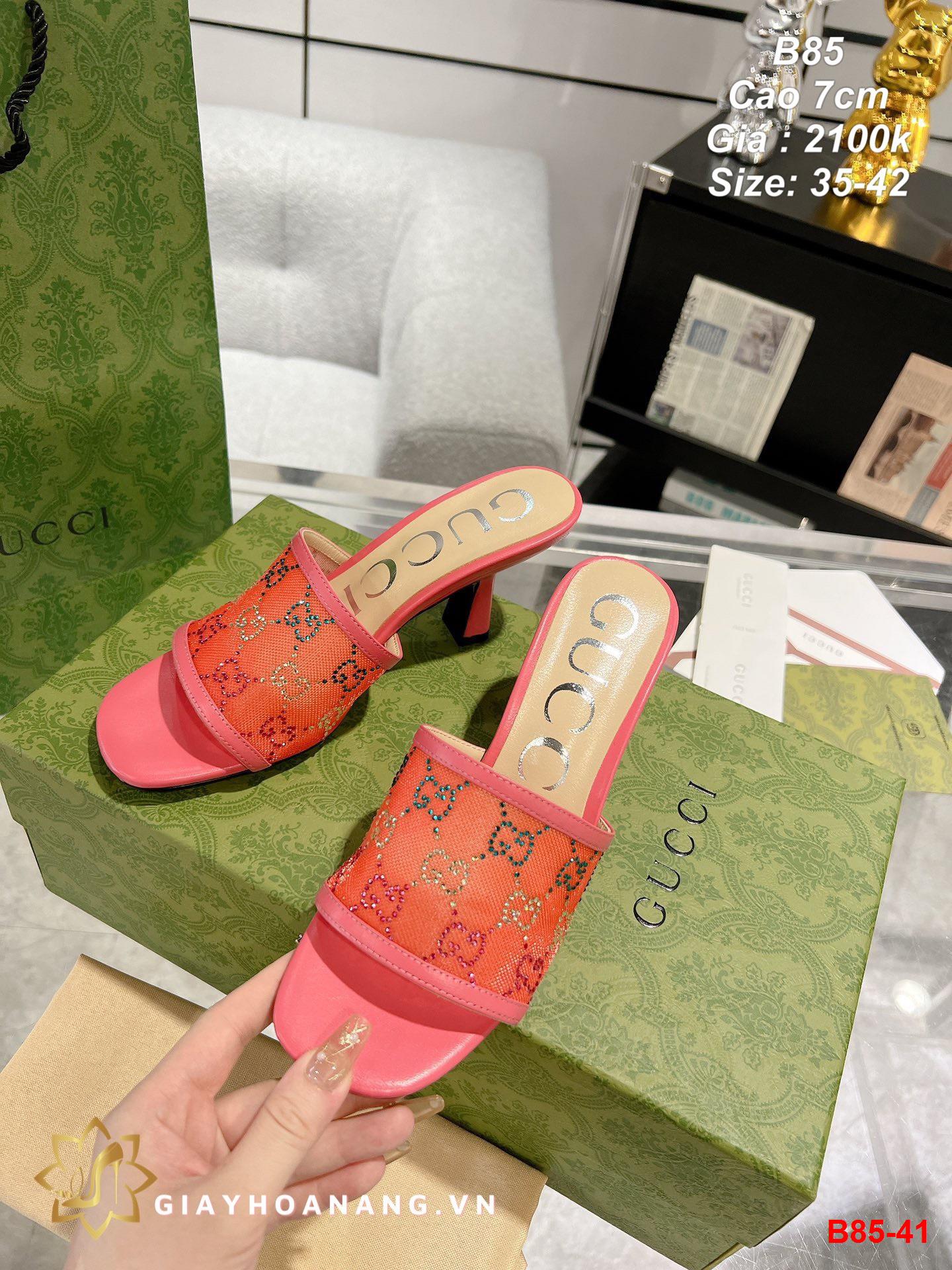 B85-41 Gucci dép cao 7cm siêu cấp