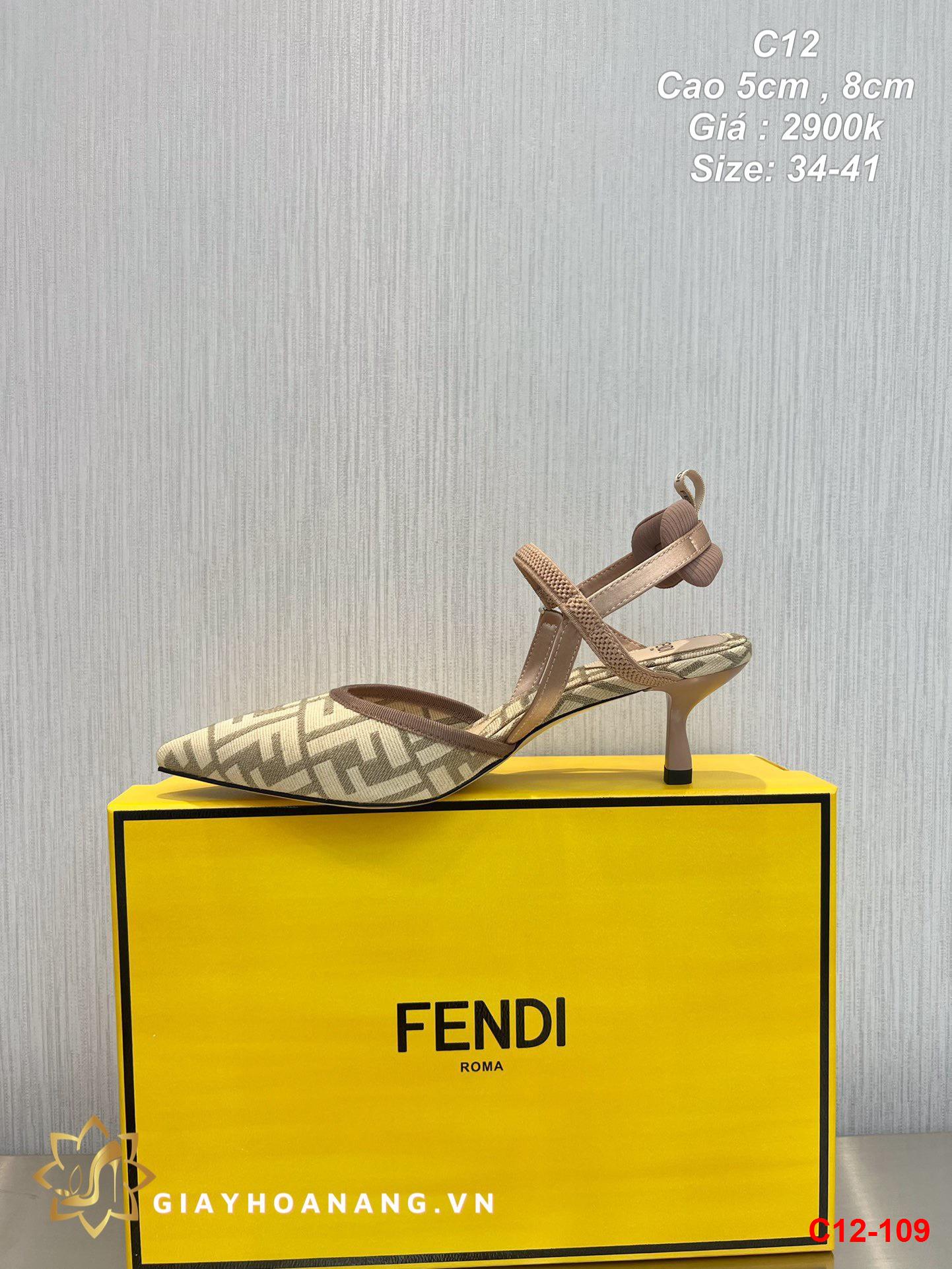 C12-109 Fendi sandal cao 5cm , 8cm siêu cấp