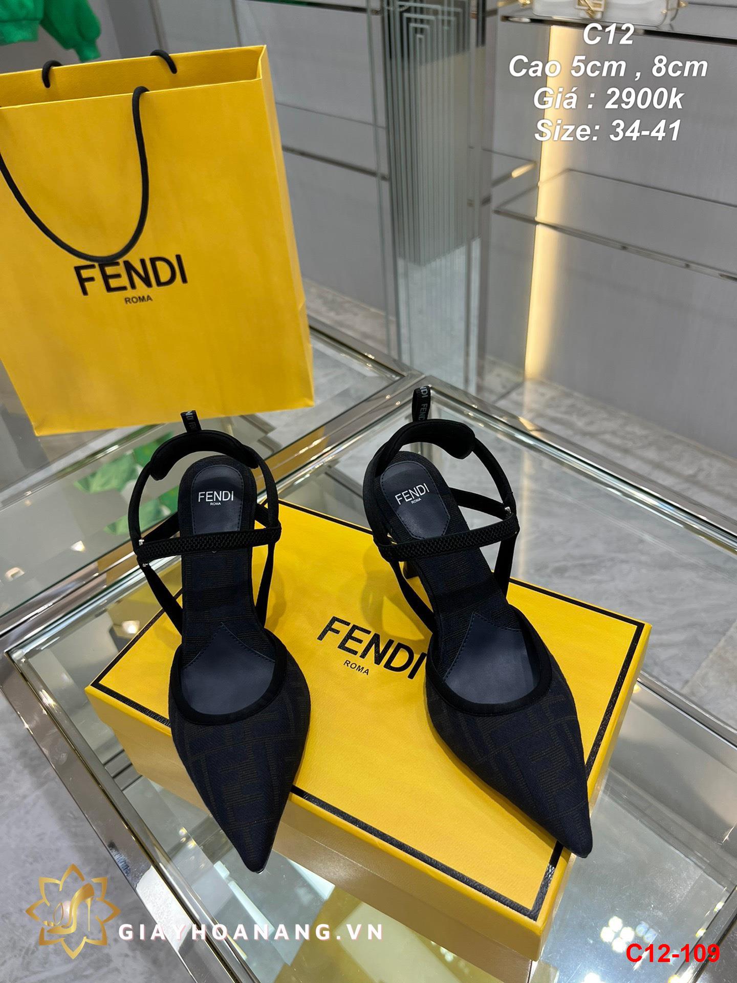 C12-109 Fendi sandal cao 5cm , 8cm siêu cấp