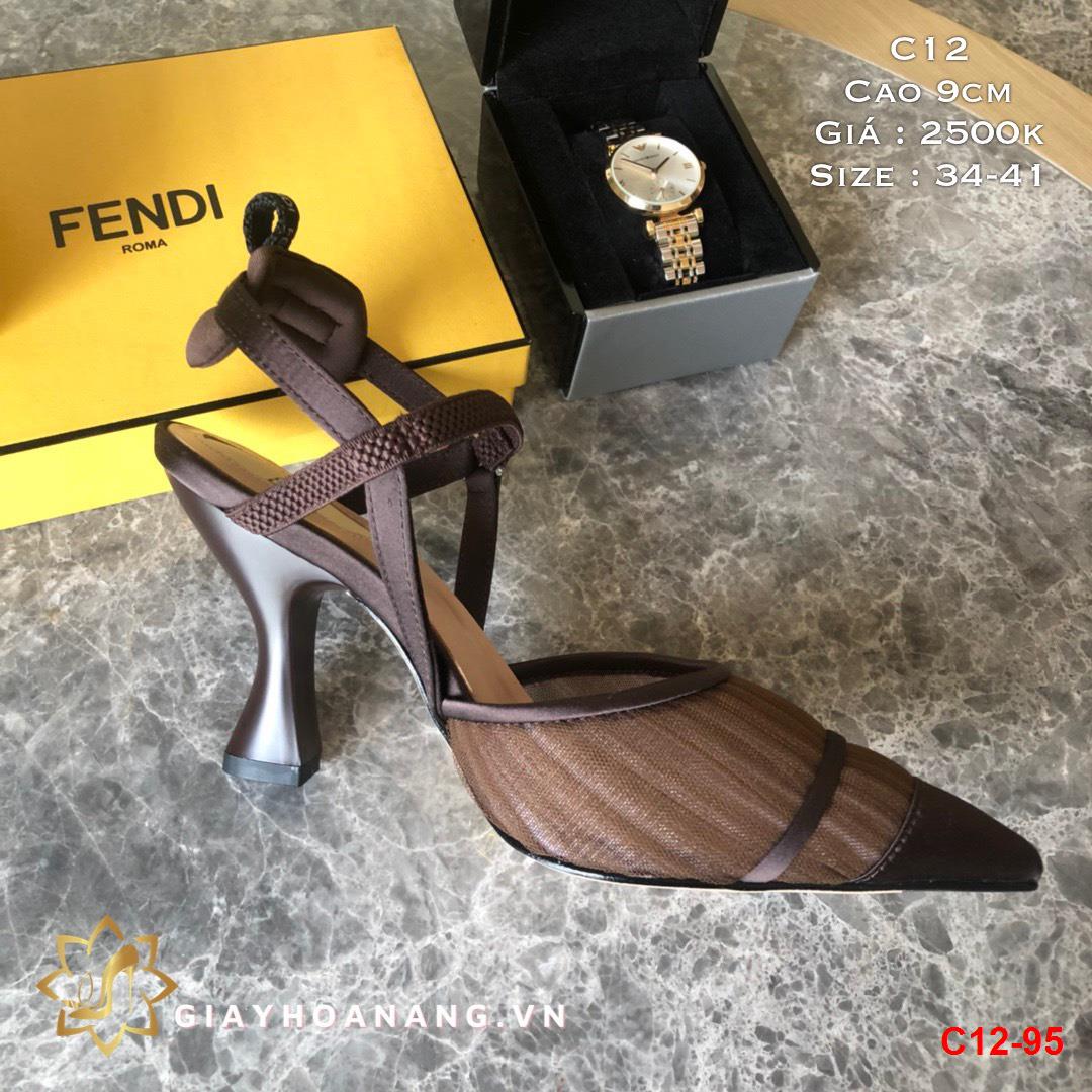 C12-95 Fendi sandal cao 9cm siêu cấp