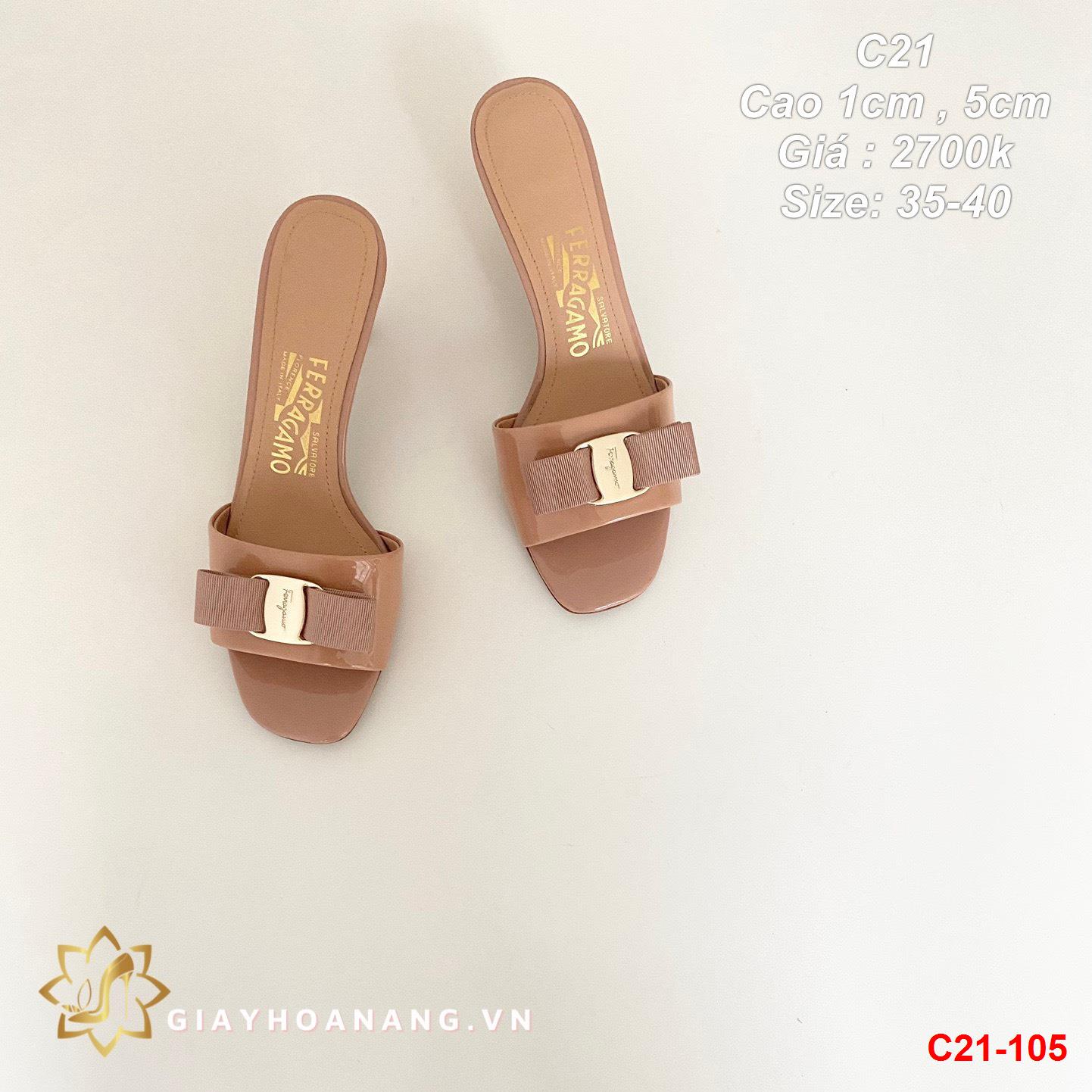 C21-105 Salvatore Ferragamo dép cao 1cm , 5cm siêu cấp