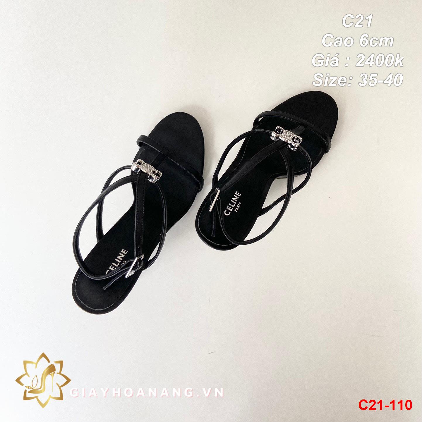 C21-110 Celine sandal cao 6cm siêu cấp