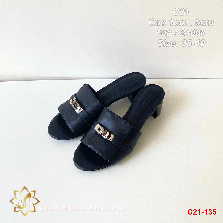 C21-135 Hermes dép cao 1cm , 5cm siêu cấp