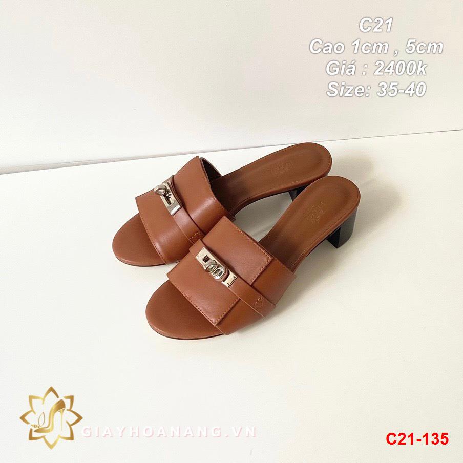 C21-135 Hermes dép cao 1cm , 5cm siêu cấp