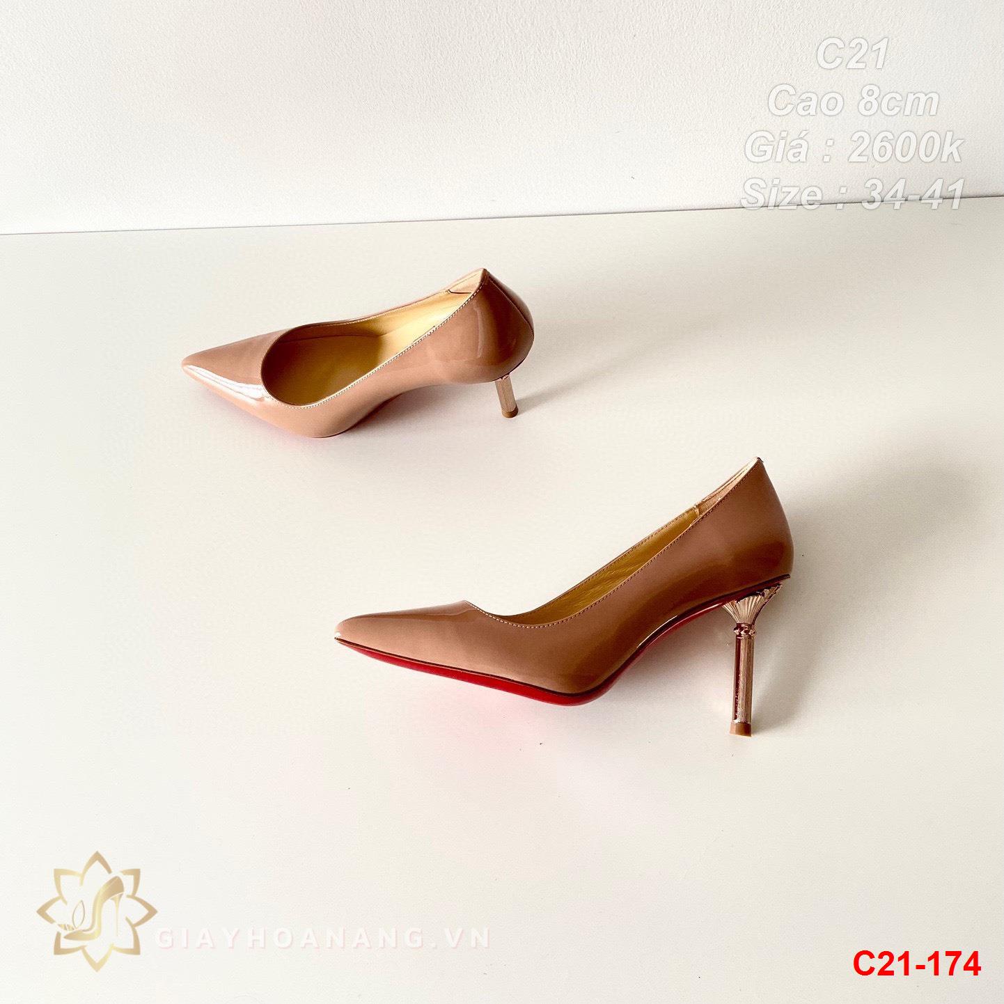 C21-174 Louboutin giày cao 8cm siêu cấp