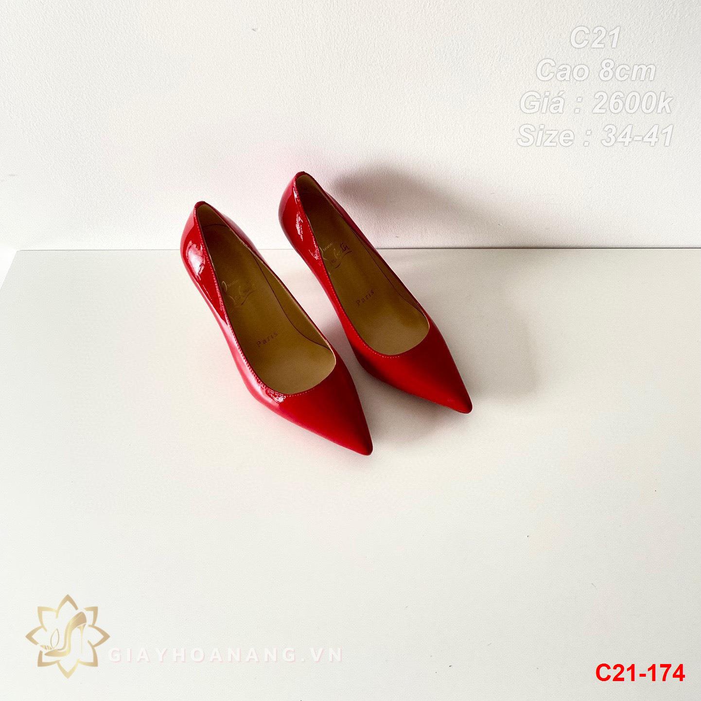 C21-174 Louboutin giày cao 8cm siêu cấp