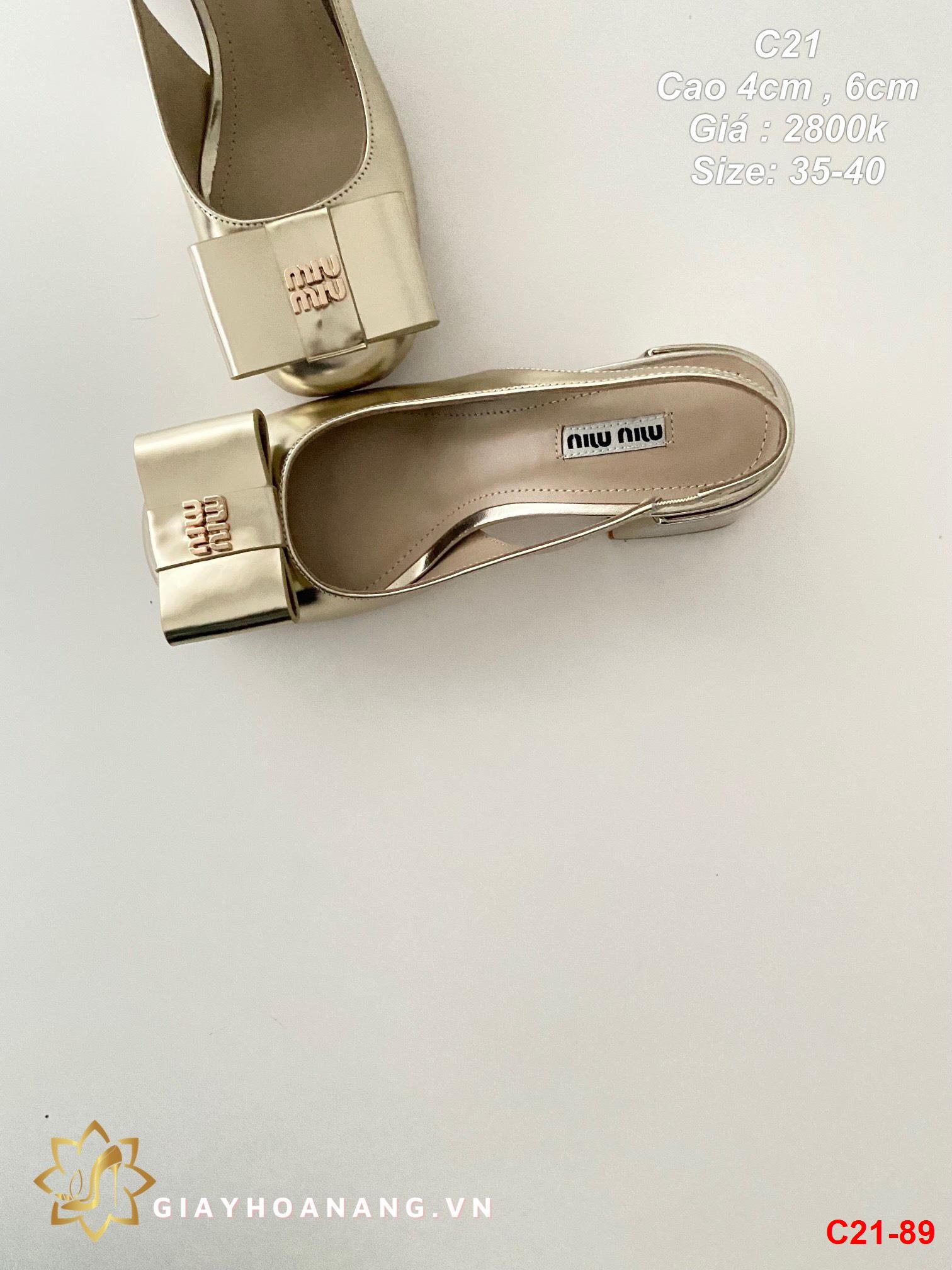 C21-89 Miu Miu sandal cao 4cm , 6cm siêu cấp