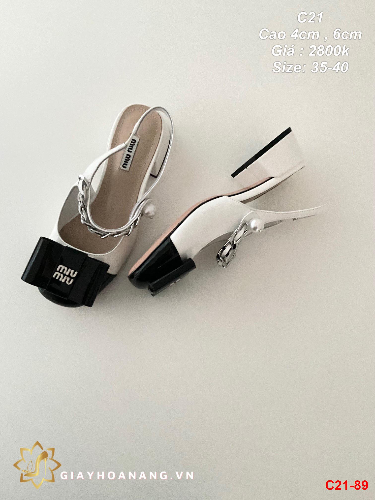 C21-89 Miu Miu sandal cao 4cm , 6cm siêu cấp