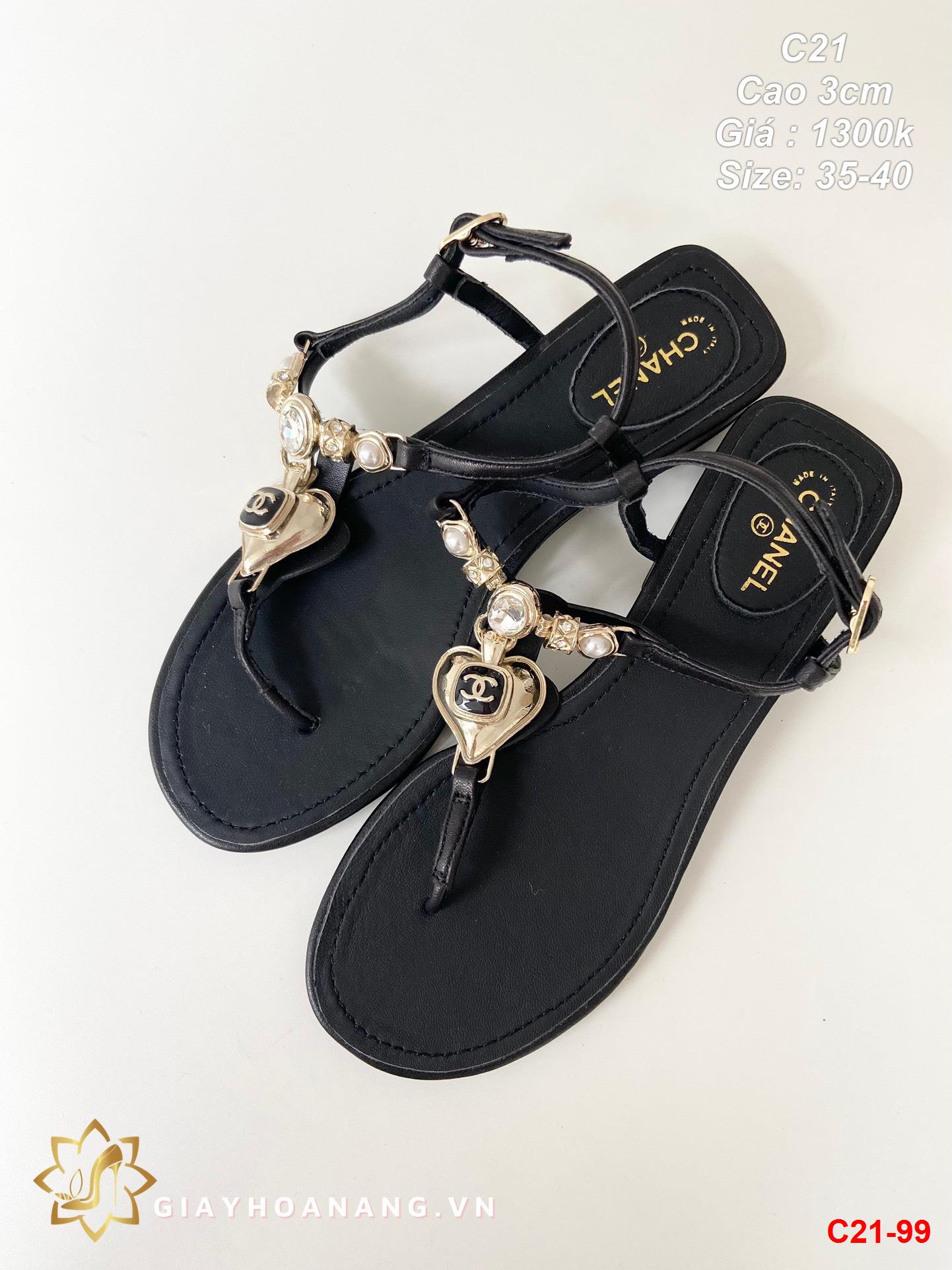 C21-99 Chanel sandal cao 3cm siêu cấp