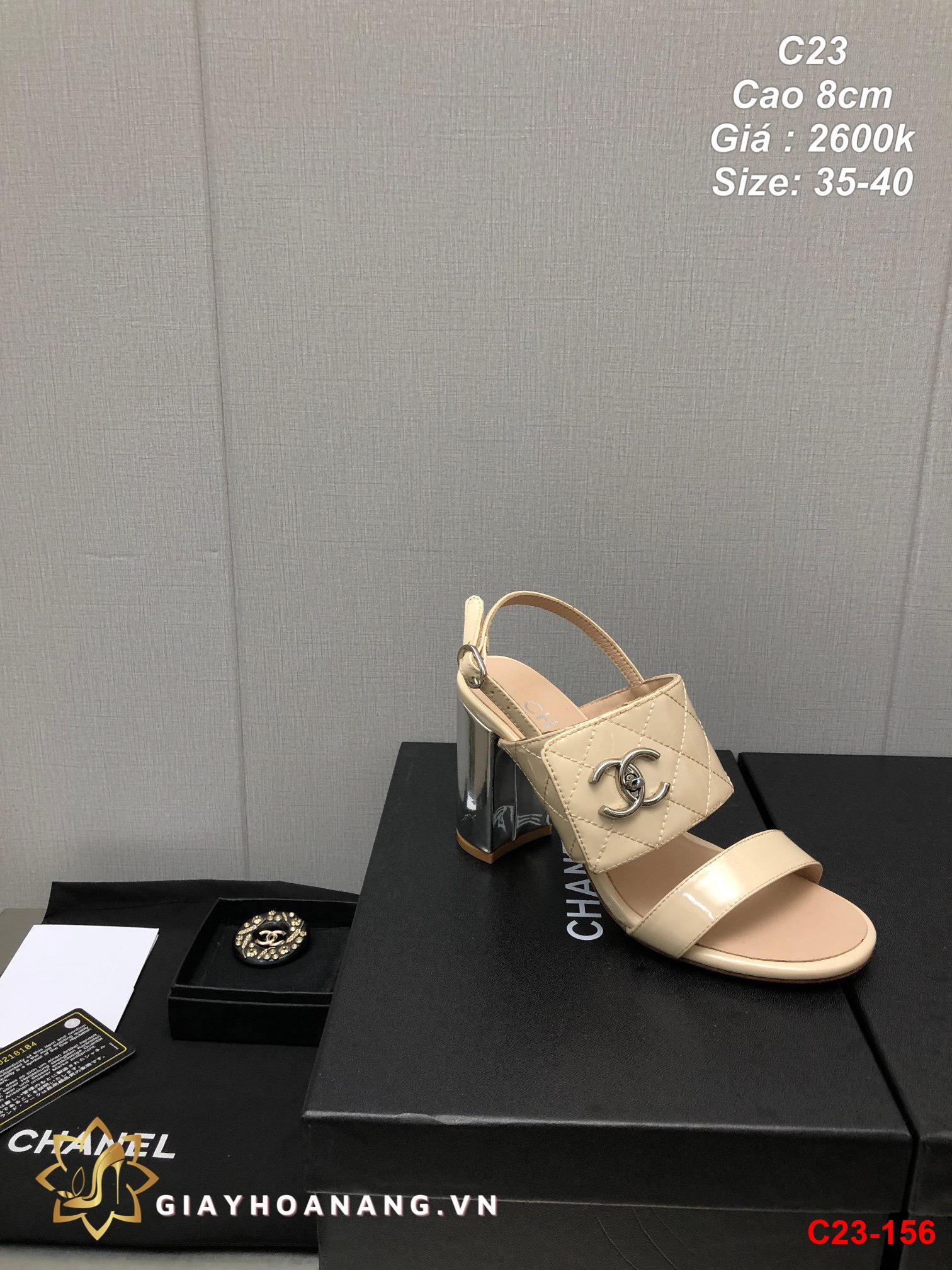 C23-156 Chanel sandal cao 8cm siêu cấp