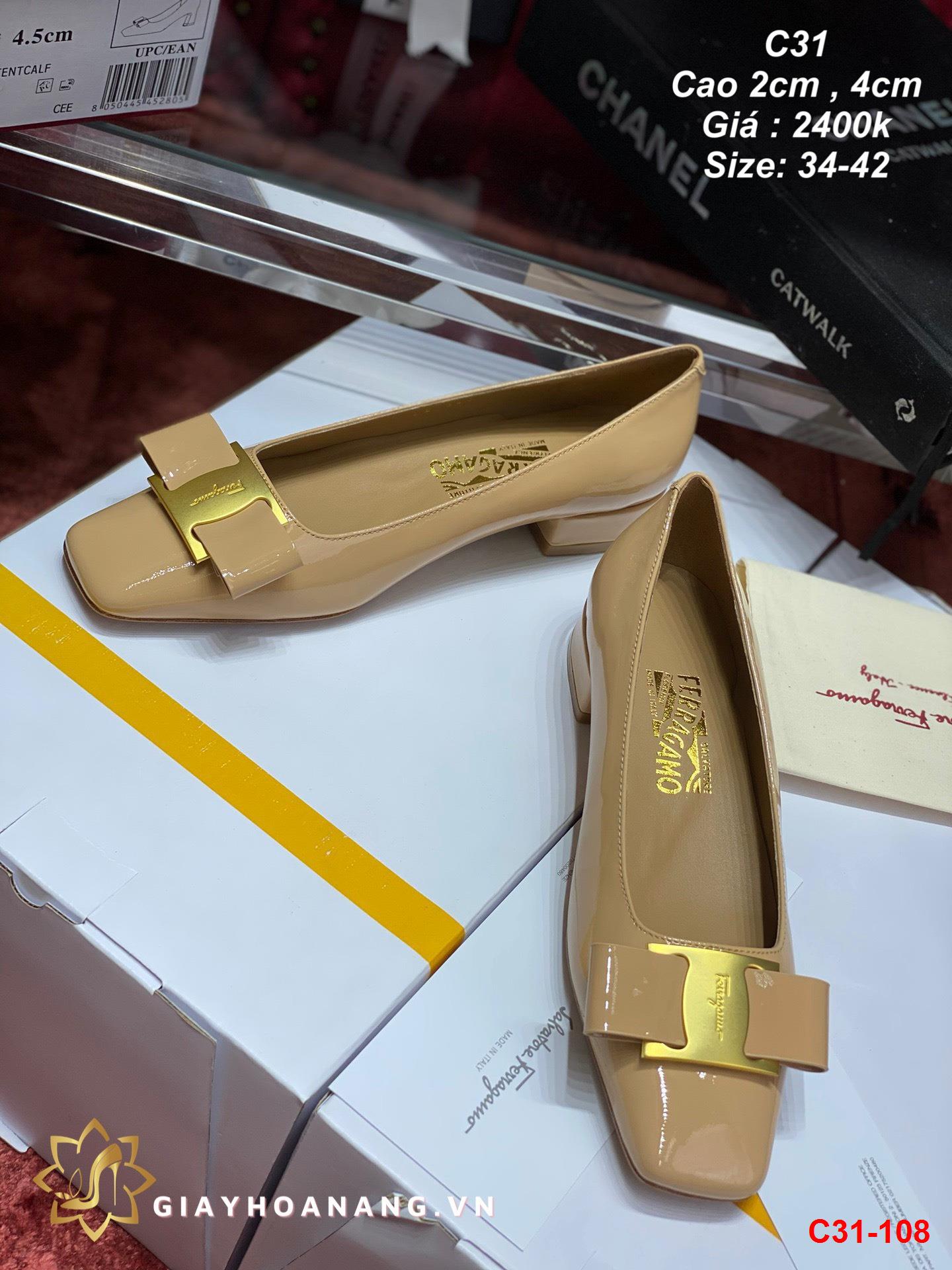 C31-108 Salvatore Ferragamo giày cao 2cm , 4cm siêu cấp