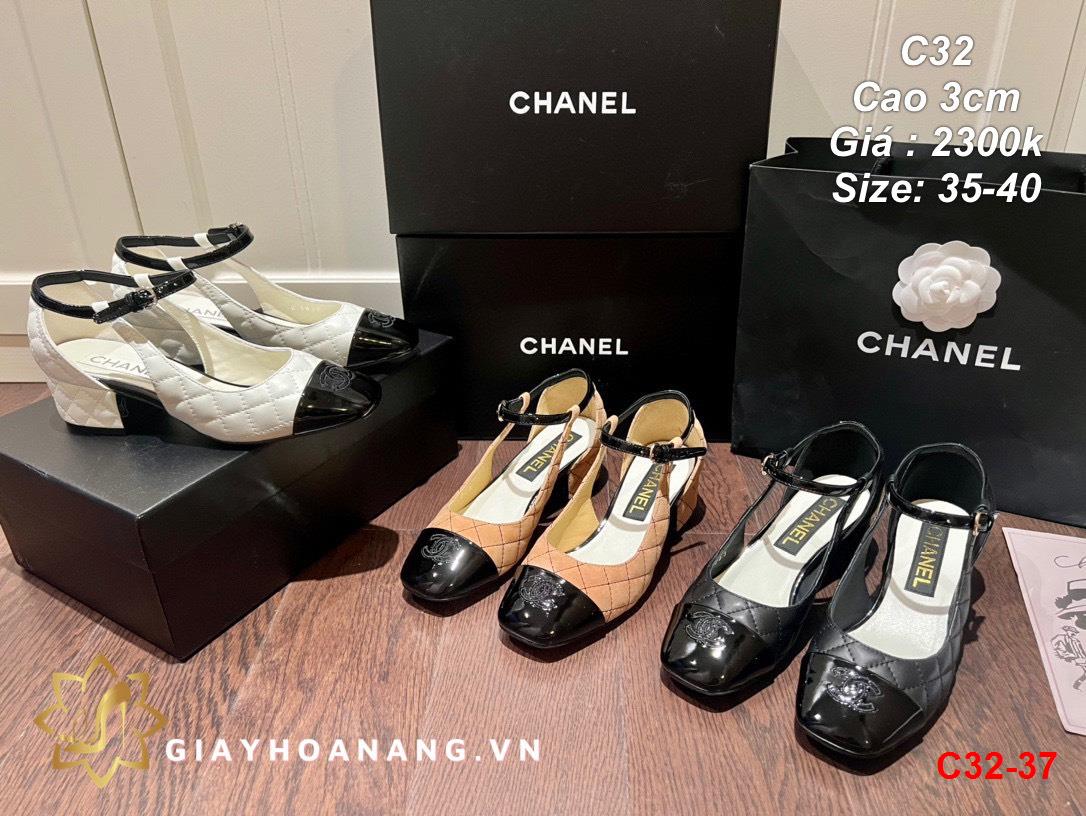 C32-37 Chanel sandal 3cm siêu cấp