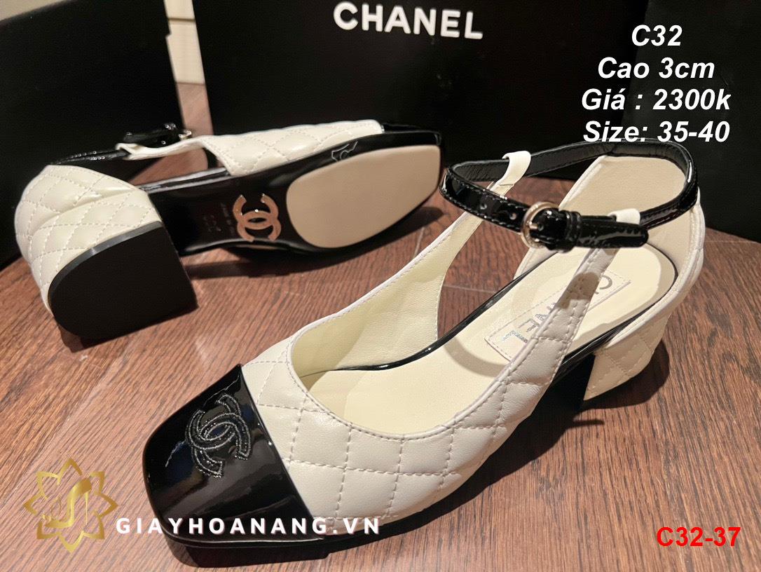 C32-37 Chanel sandal 3cm siêu cấp