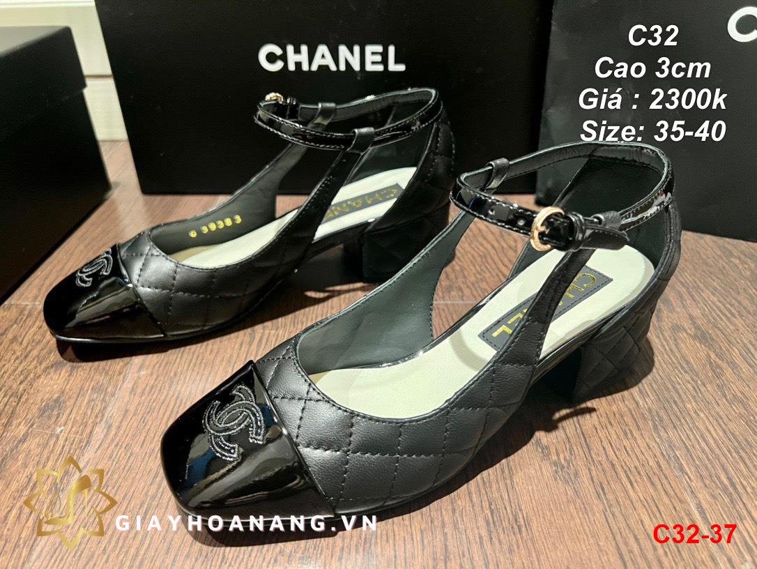 C32-37 Chanel sandal 3cm siêu cấp