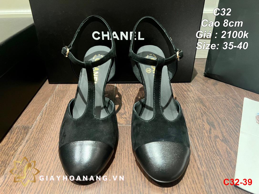 C32-39 Chanel sandal cao 8cm siêu cấp