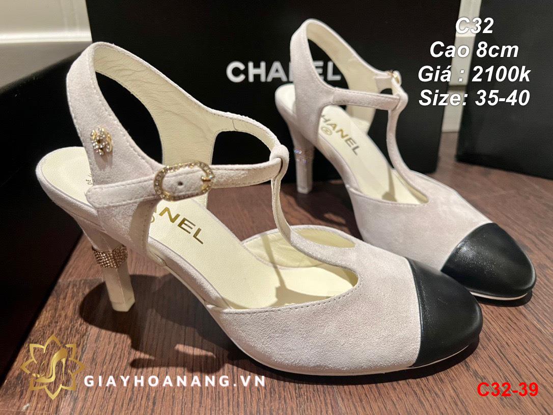 C32-39 Chanel sandal cao 8cm siêu cấp