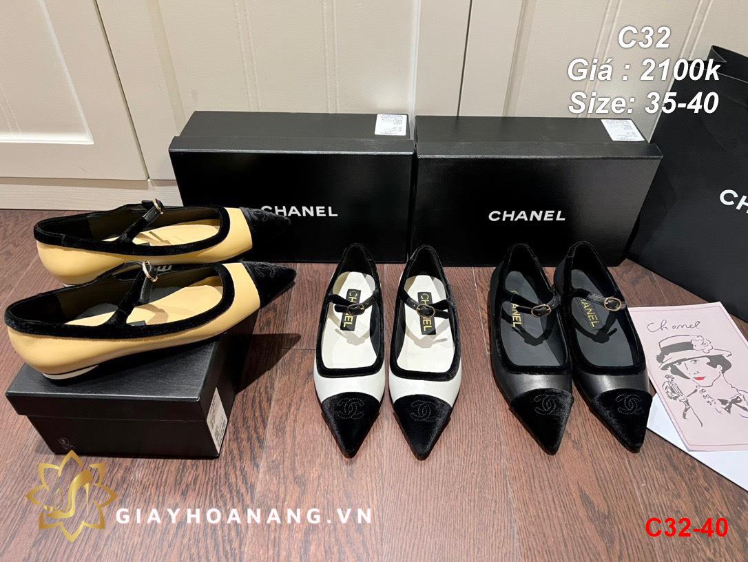 C32-40 Chanel giày bệt siêu cấp