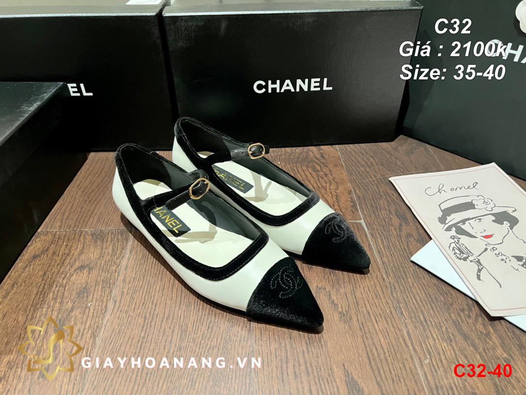 C32-40 Chanel giày bệt siêu cấp