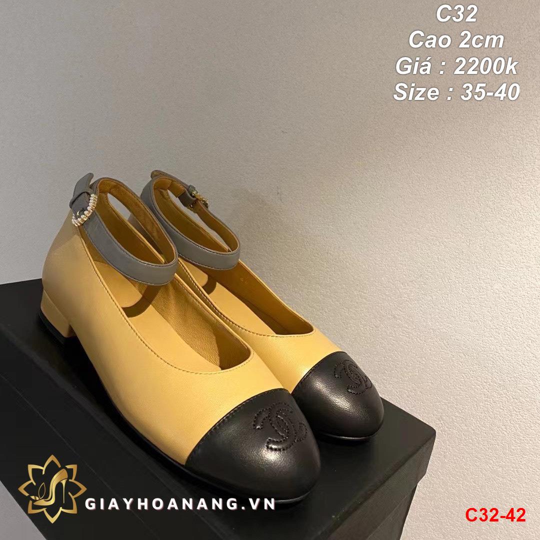 C32-42 Chanel giày cao 2cm siêu cấp