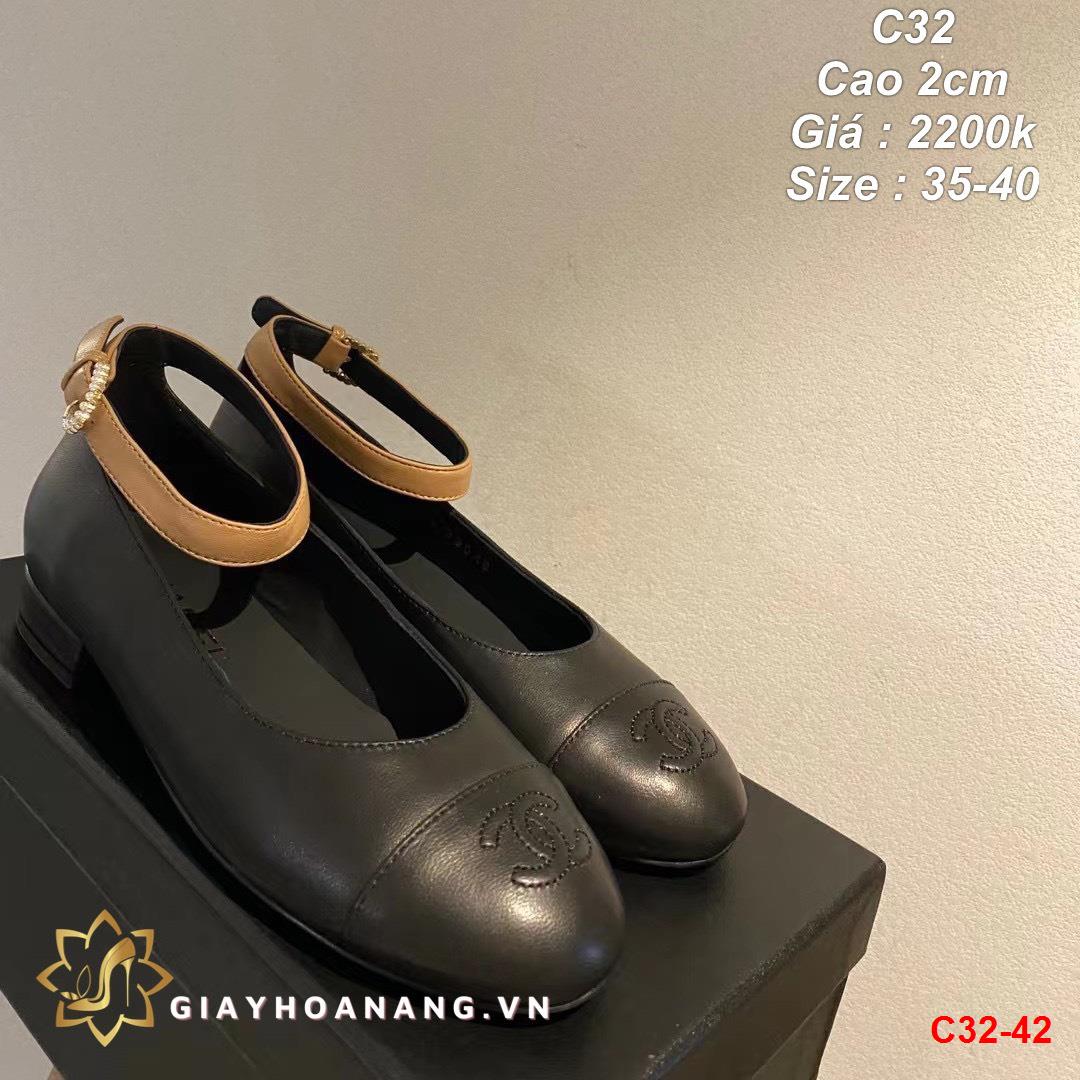 C32-42 Chanel giày cao 2cm siêu cấp