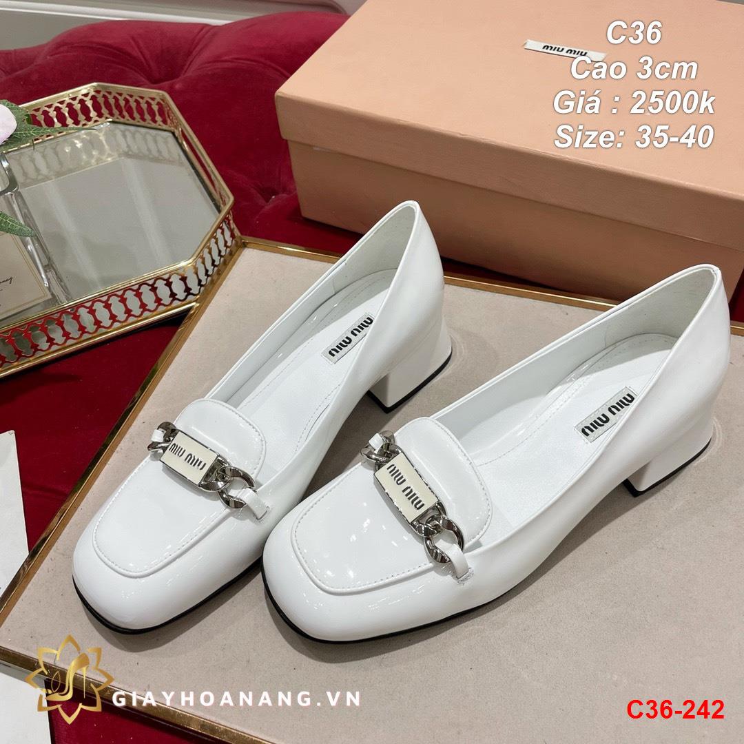 C36-242 Miu Miu giày cao 3cm siêu cấp