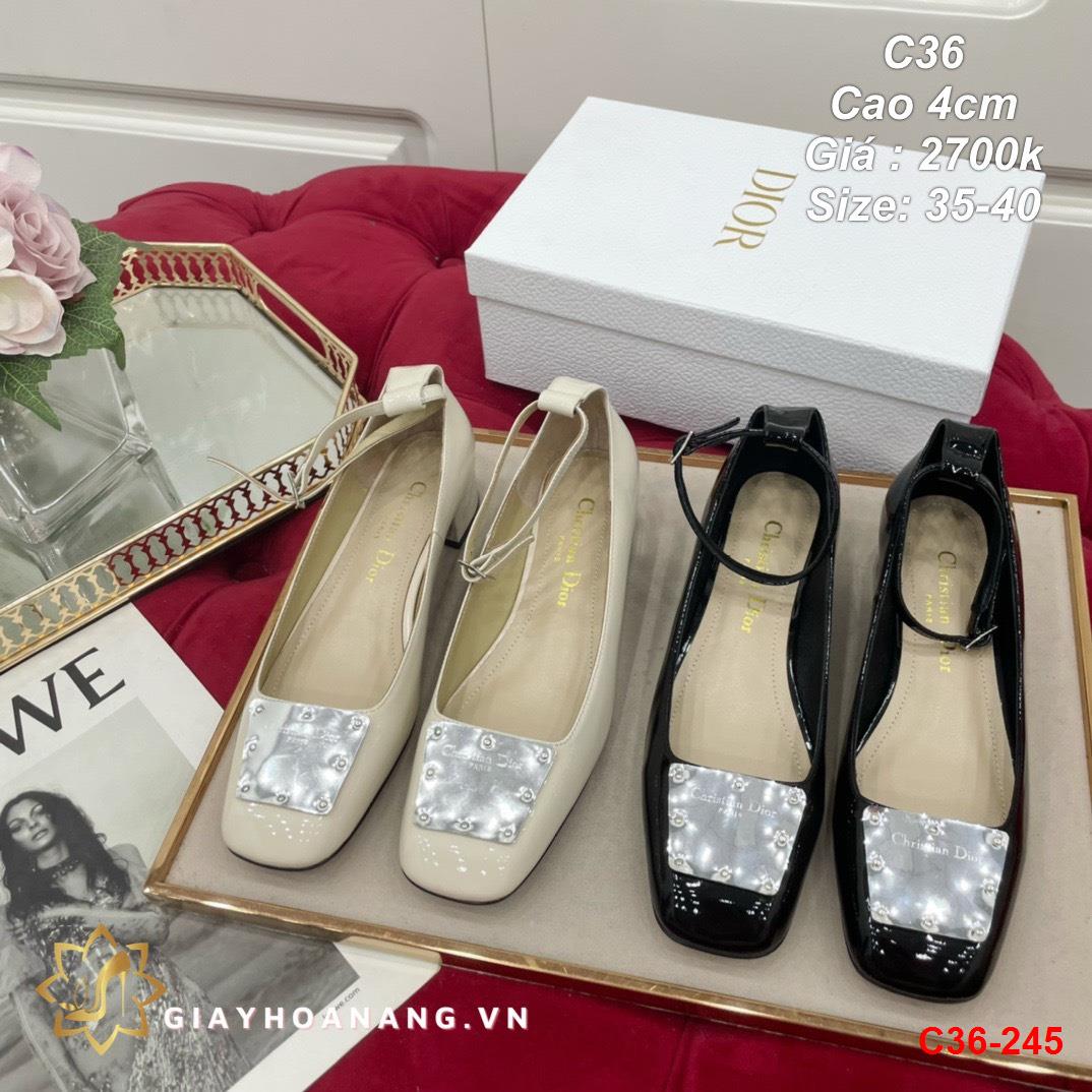 C36-245 Dior sandal cao 4cm siêu cấp