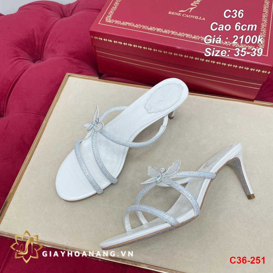 C36-251 Rene Caovilla dép cao 6cm siêu cấp