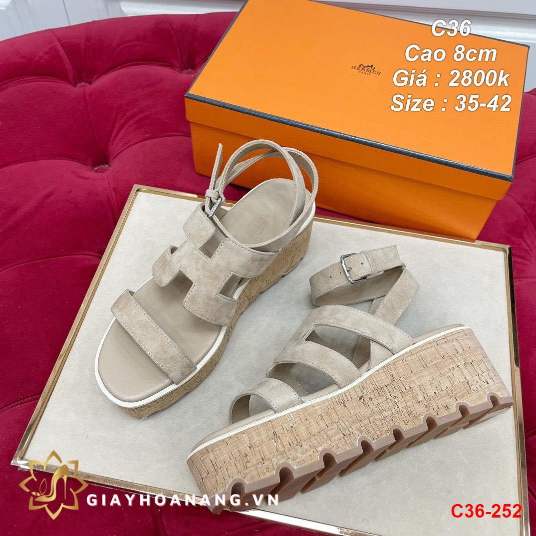 C36-252 Hermes sandal cao 8cm siêu cấp