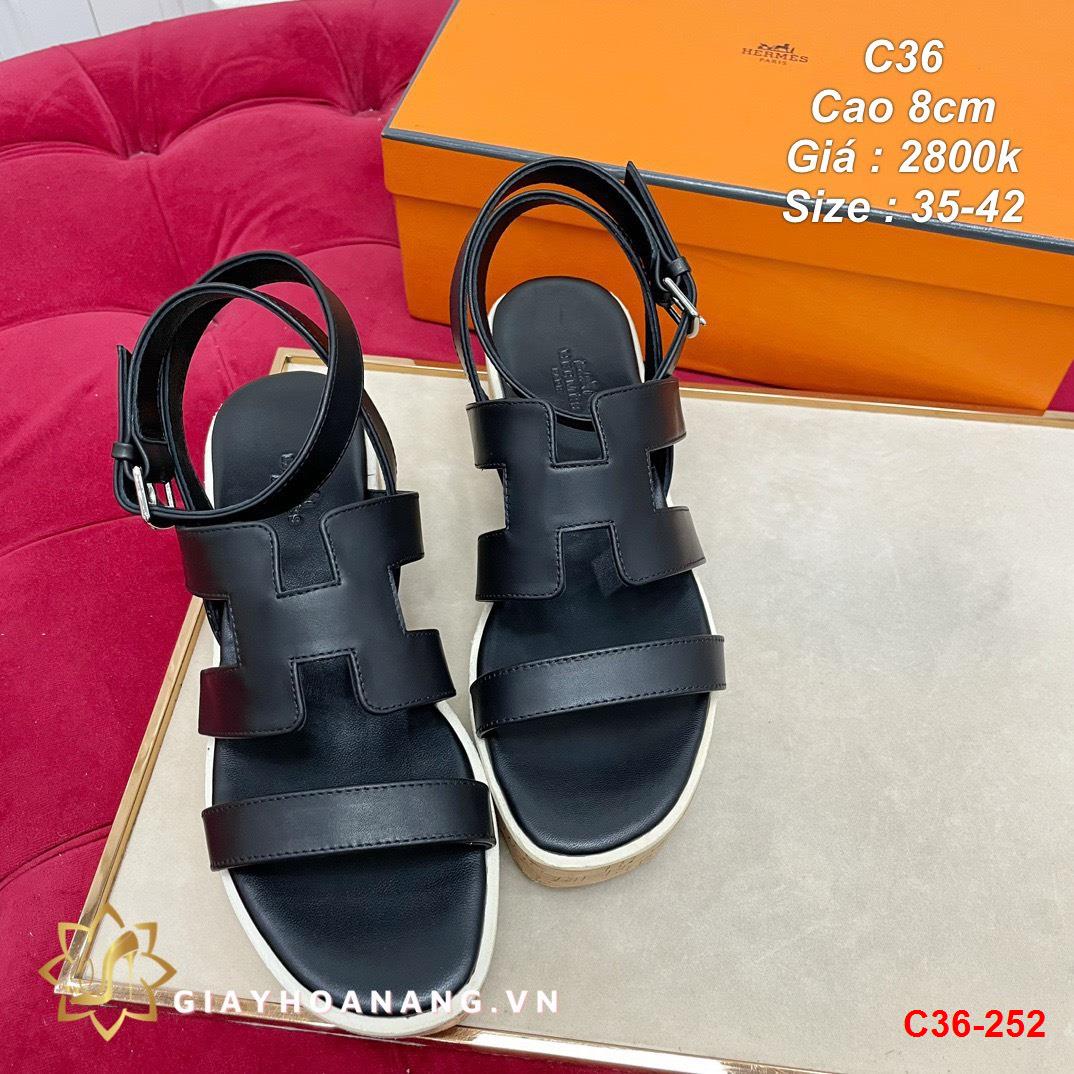 C36-252 Hermes sandal cao 8cm siêu cấp