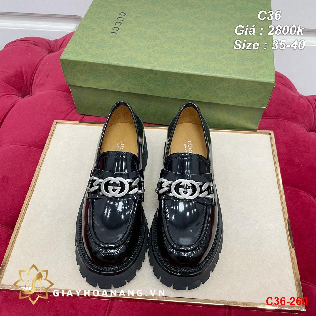 C36-260 Gucci giày lười siêu cấp