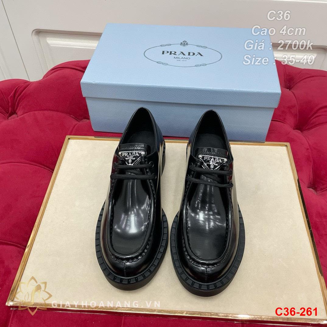 C36-261 Prada giày cao 4cm siêu cấp