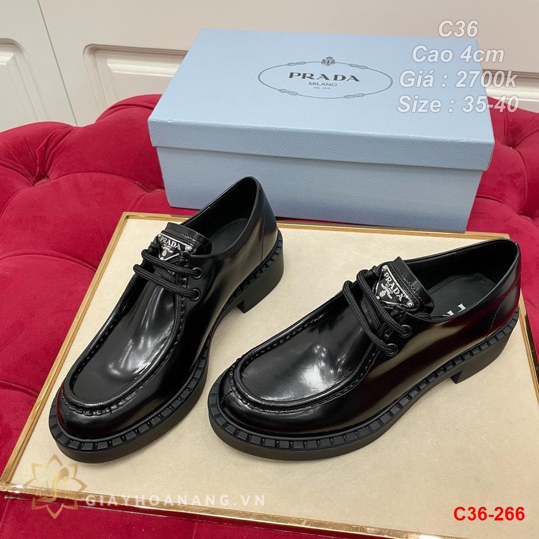 C36-266 Prada giày thể thao cao 4cm siêu cấp