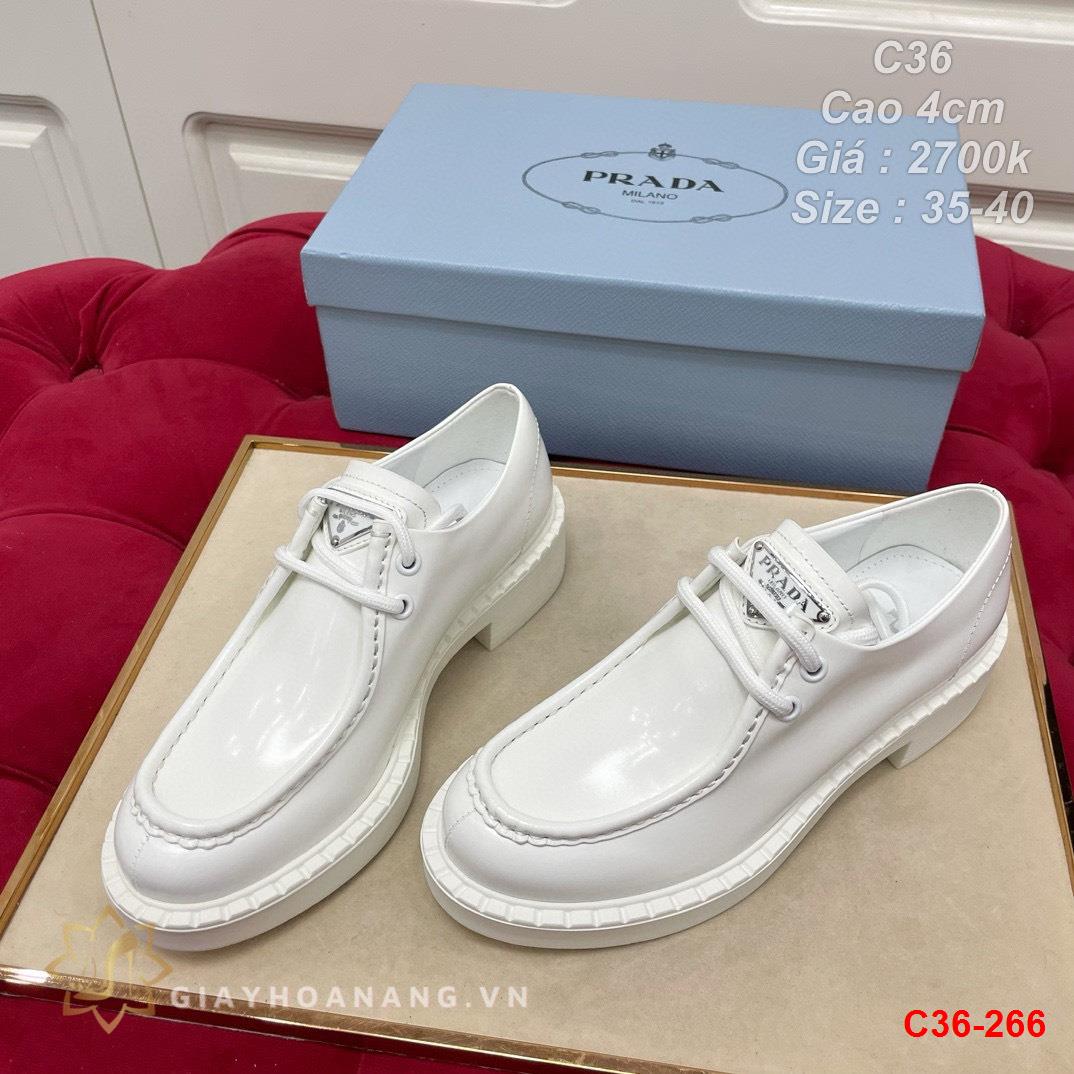 C36-266 Prada giày thể thao cao 4cm siêu cấp