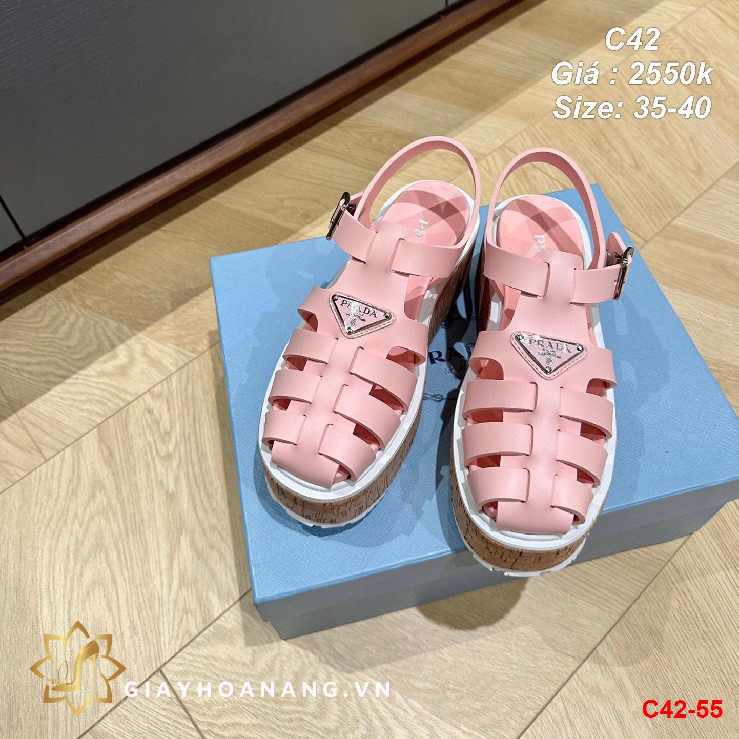 C42-55 Prada sandal siêu cấp