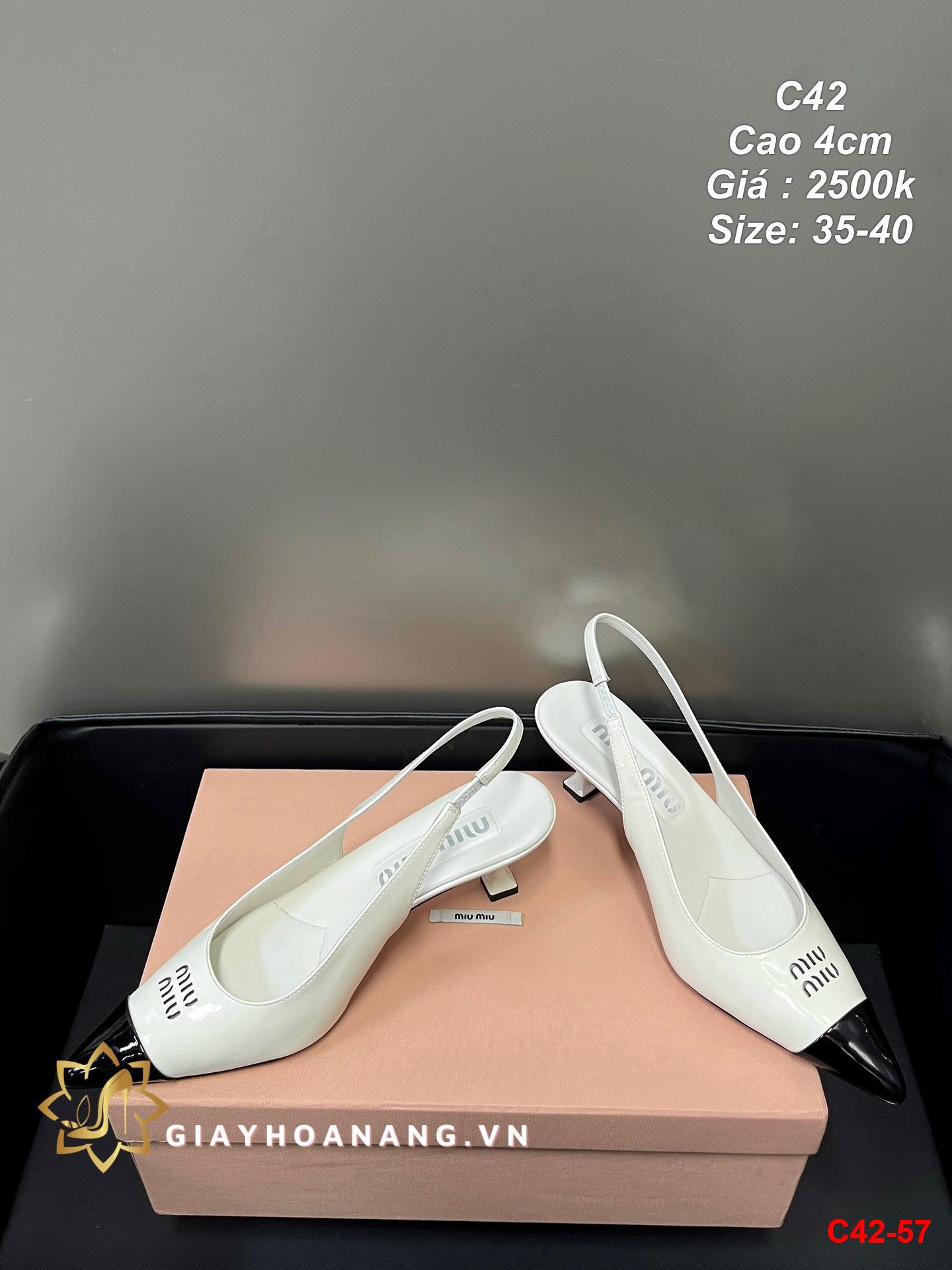 C42-57 Miu Miu sandal cao 4cm siêu cấp