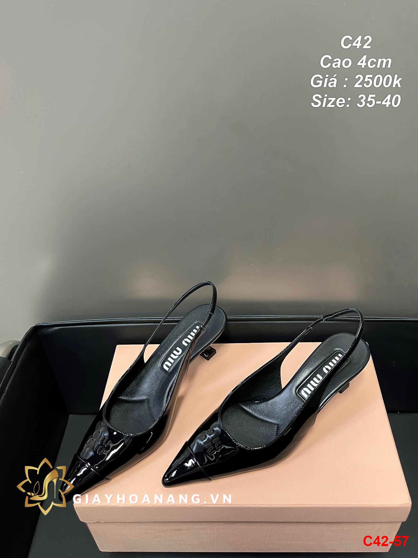 C42-57 Miu Miu sandal cao 4cm siêu cấp