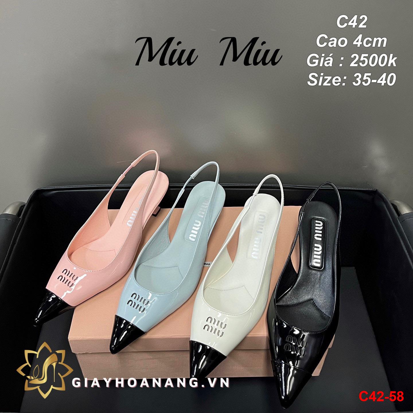 C42-58 Miu Miu sandal cao 4cm siêu cấp