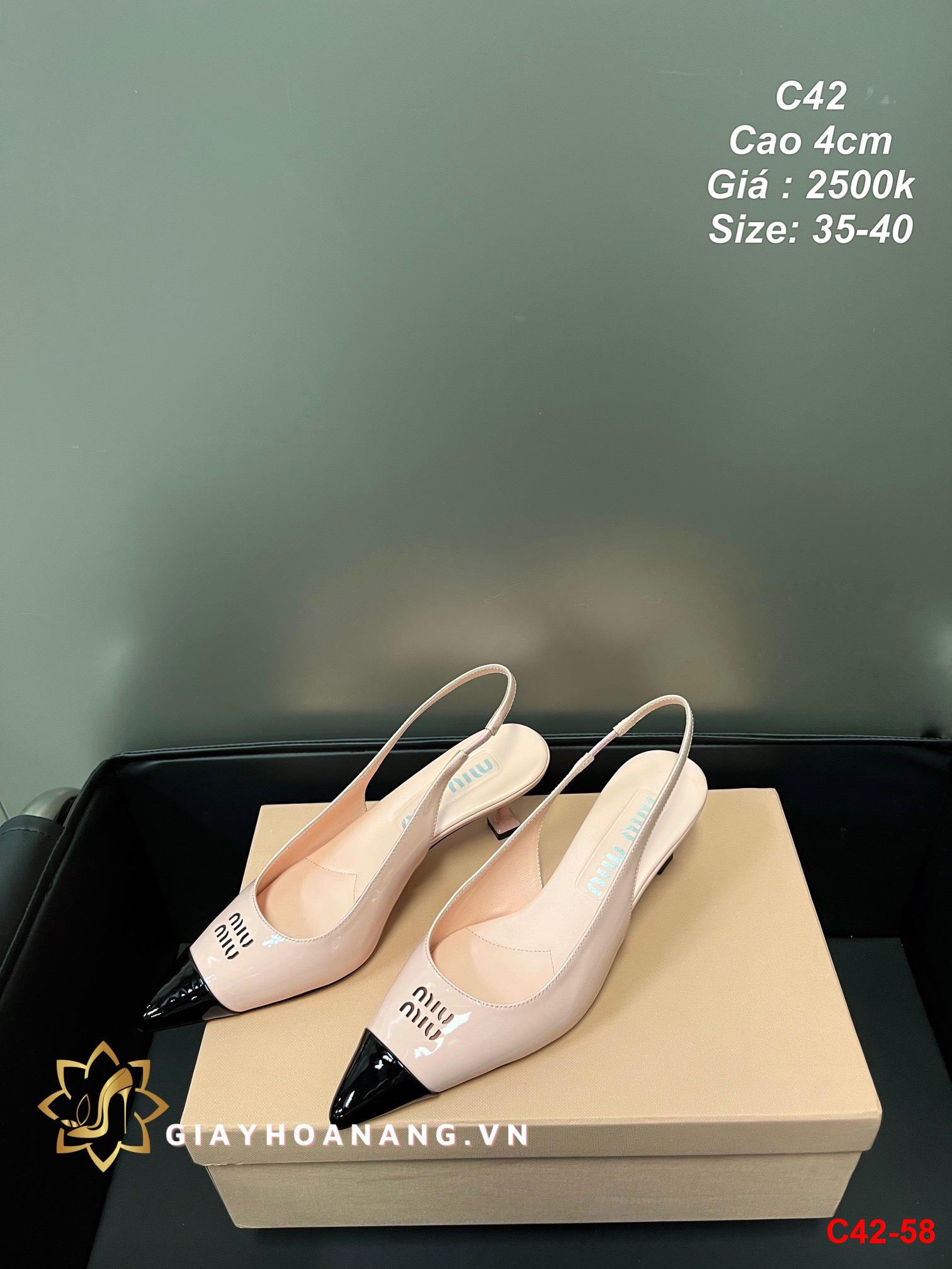 C42-58 Miu Miu sandal cao 4cm siêu cấp